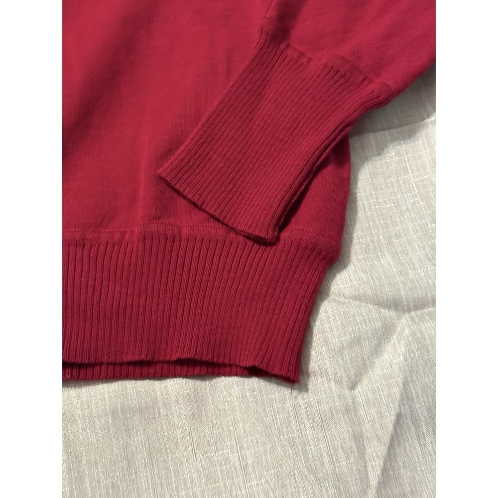Vintage LeRoy Sweater Size Large Mens Knitwear Red 100% Pure Wool Grandpa - Picture 3 of 8